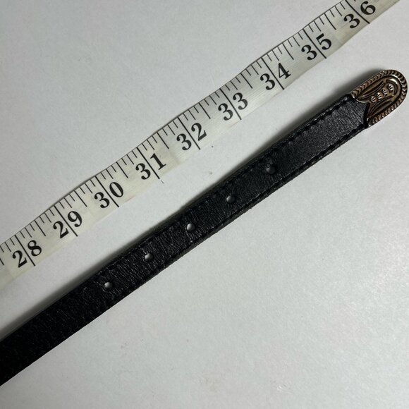 Vintage 1990s Liz Claiborne Slim Leather Belt | Classic Minimal Y2K - Picture 12 of 15